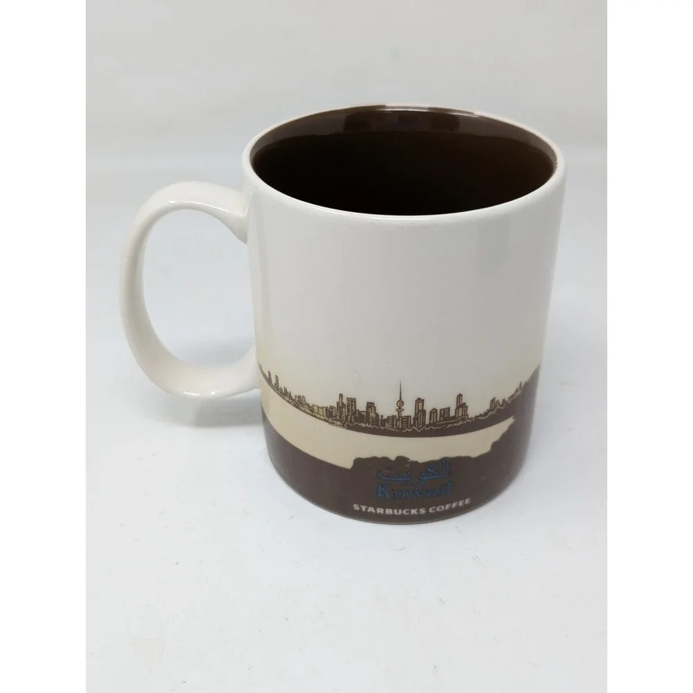 Starbucks Kuwait Coffee Mug Global Icon Series 16oz Skyline‎ and Boat Design